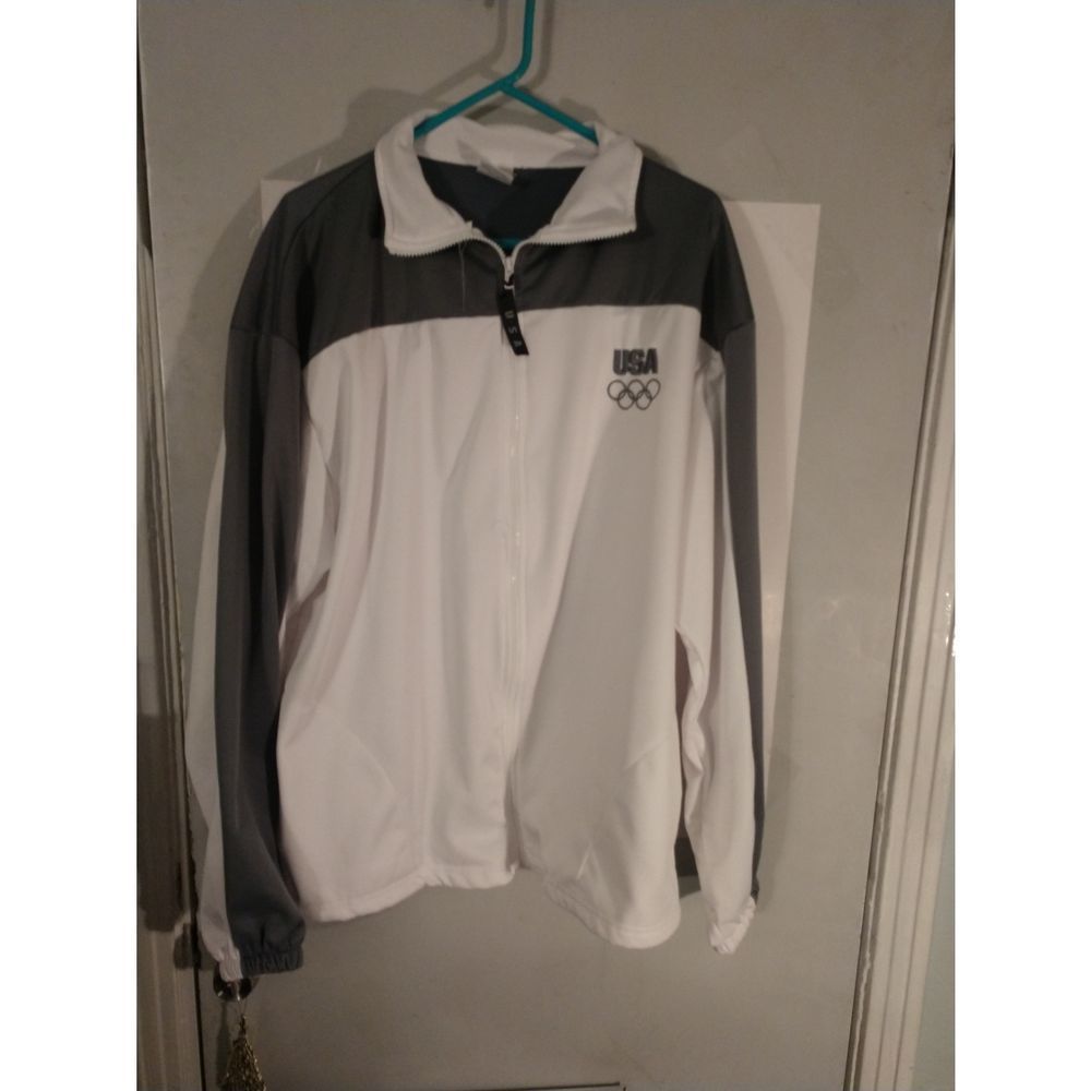 USA‎ Olympics Team Jacket White Grey Size 3XL
